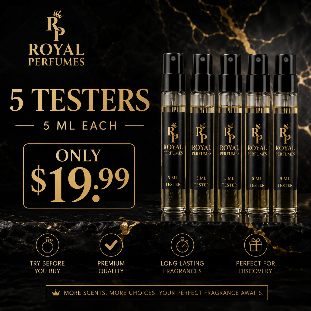 TESTERS - 5 QUANTITY 5ml each